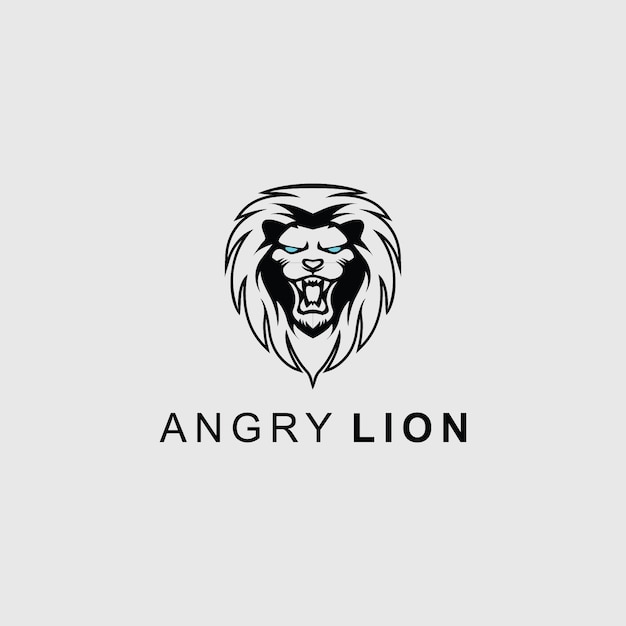 Vector angry lion head-logo voor elk bedrijf