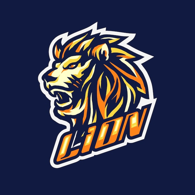 Angry lion sport mascot logo