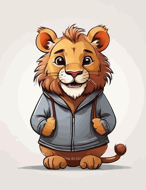 angry lion vector