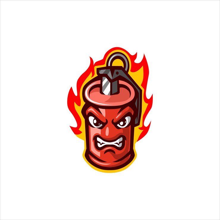 Vector angry molotov logo mascotte