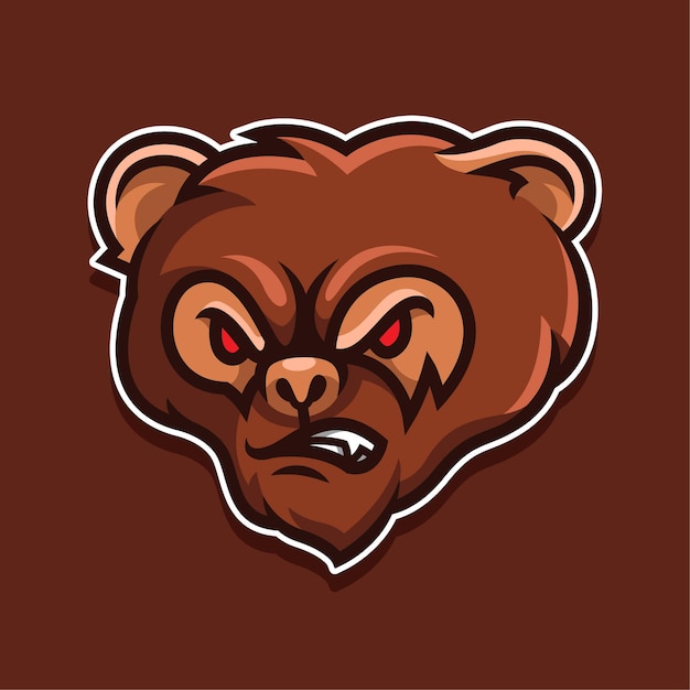 Vector angry monkey face logo