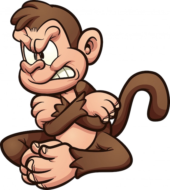 Vector angry monkey