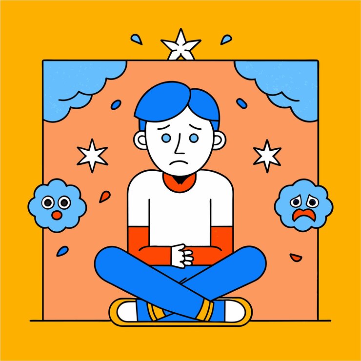 분노, 긴장, 걱정, 심리학자, 생각의 구름, 감정, 불행, 정신적 문제
