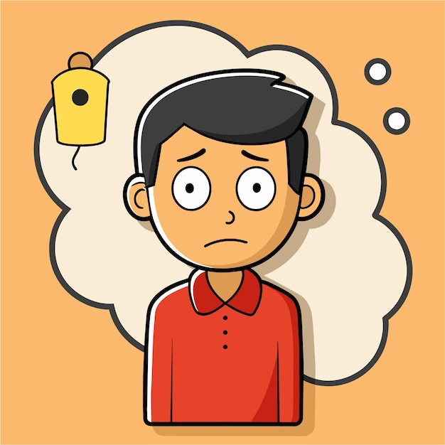 Angry nervous worry psychologist cloud of thoughts emotions unhappiness mental problems