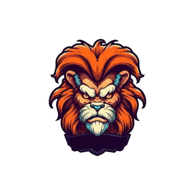 Angry old lion mascot logo Professionele esport gaming mascotte van dier Leeuw mascotte logo voor Sport