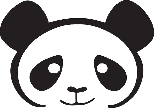 Angry Panda Head Vector