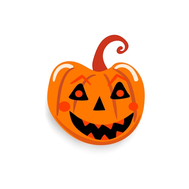 Angry pumpkin with emotion bites another pumpkin halloween character isolated vector symbol