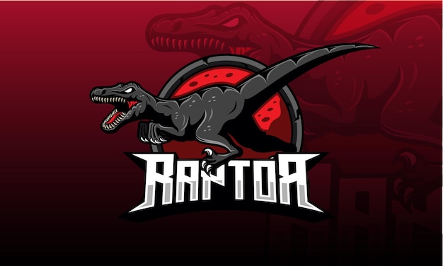 Vector angry raptor esport logo