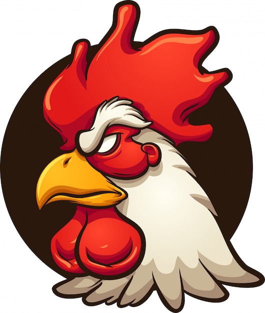 Angry rooster