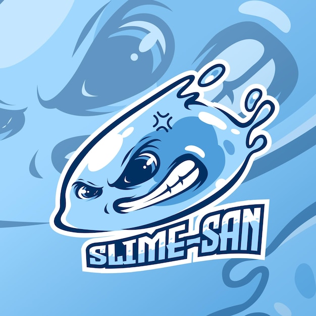 Angry slime mascot logo design