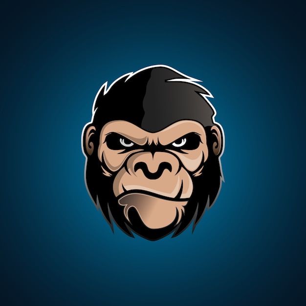 angry strong Gorilla animal logo