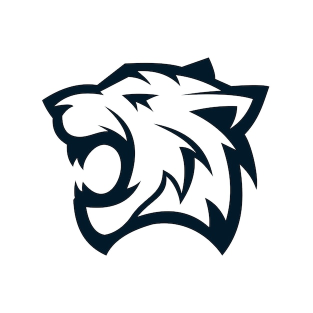 Angry tiger head logo