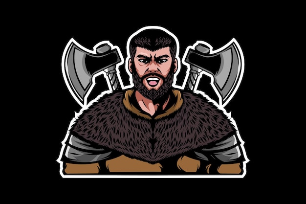 Angry viking character design