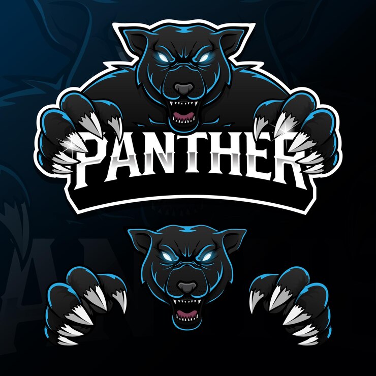 Angry wild animal panther mascot logo