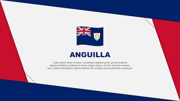 Anguilla Flag Abstract Background Design Template Anguilla Independence Day Banner Cartoon Vector Illustration Anguilla Independence Day