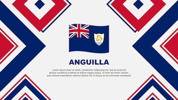 Anguilla Flag Abstract Background Design Template Anguilla Independence Day Banner Wallpaper Vector Illustration Anguilla Independence Day