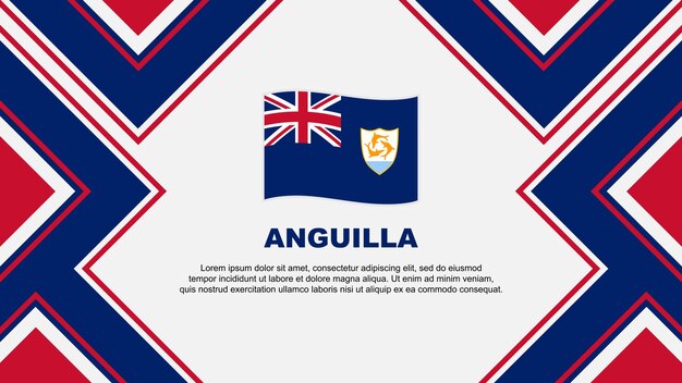 Anguilla Flag Abstract Background Design Template Anguilla Independence Day Banner Wallpaper Vector Illustration Anguilla Vector