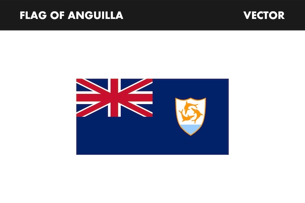 Vector anguilla flag national symbol of anguilla vector