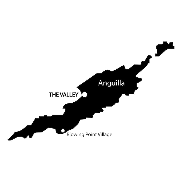 Vector anguilla map icon