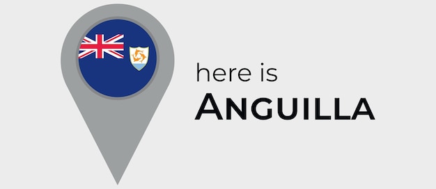 Anguilla map marker icon here is Anguilla vector illustration