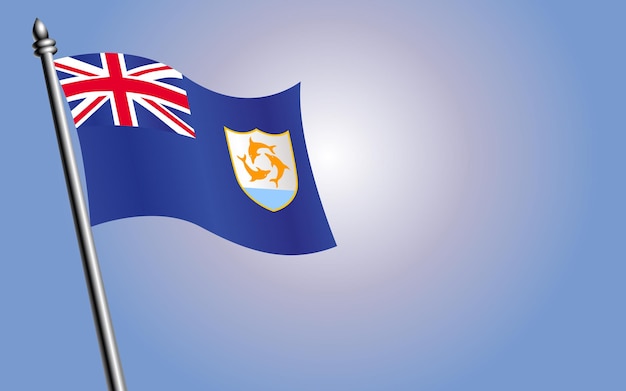 Anguilla nationale vlag geïsoleerd op een achtergrond met kleurovergang