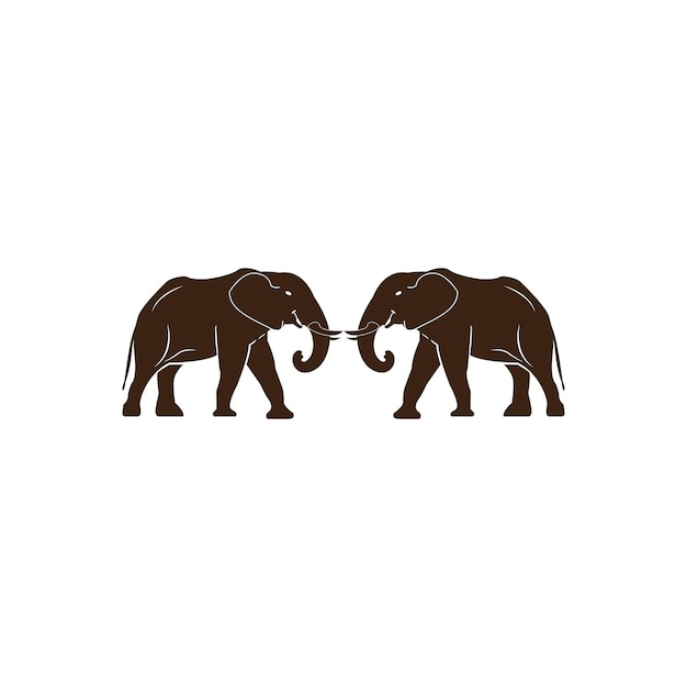 Animal Alephant Logo Template vector pictogram illustratie ontwerp