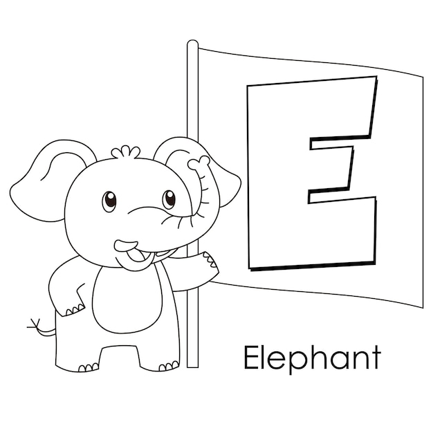 Animal alphabet E