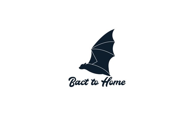 Vector animal bat wings fly silhouette logo vector icon illustration design