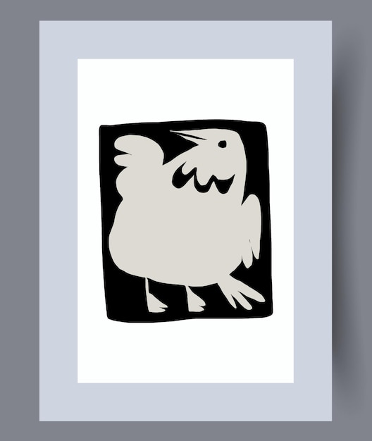 Animal bird creative chick wall art print