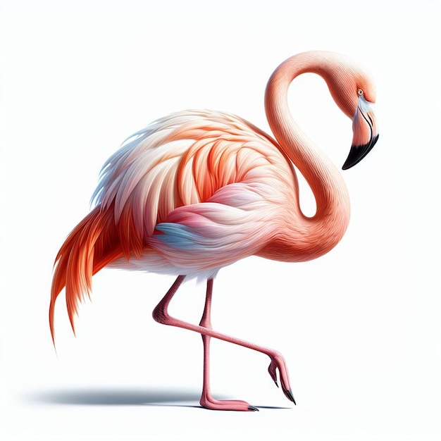 Vector animal bird flamingo rose red natural beautiful vector art illustration avatar icon wallpaper pic em
