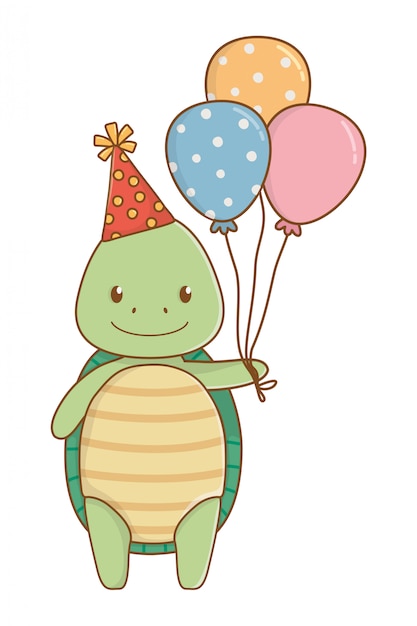 Animal cartoon with Happy Birthday design