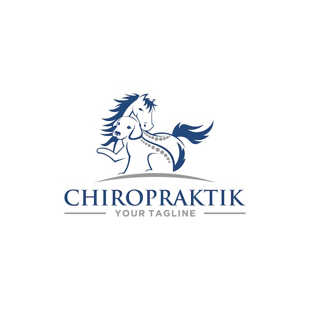 Animale chiropraktik clinica logo design