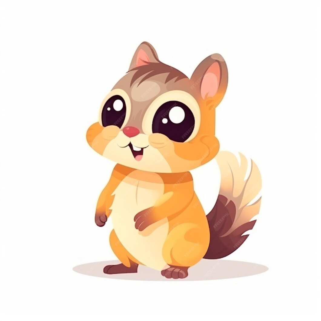 Premium Vector | Animal cute cartoon rodent character chipmunk squirrel