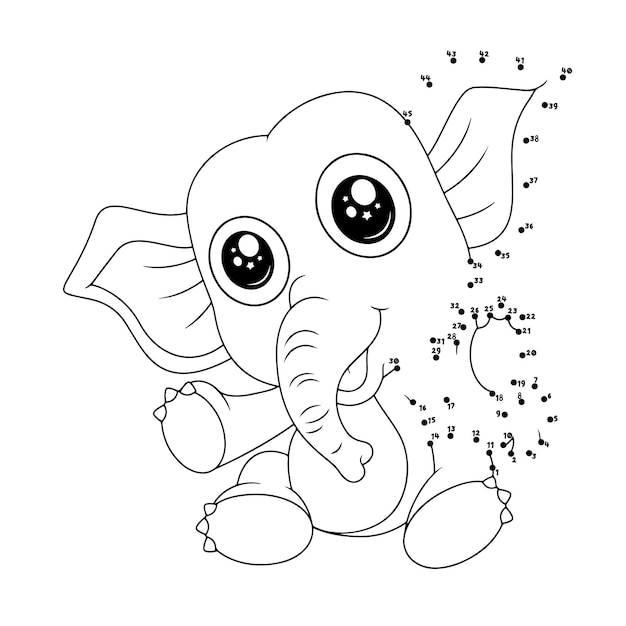 Animal Dot To Dot Activity coloring pages