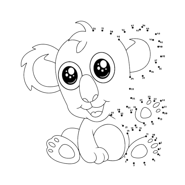 Animal Dot To Dot Activity coloring pages