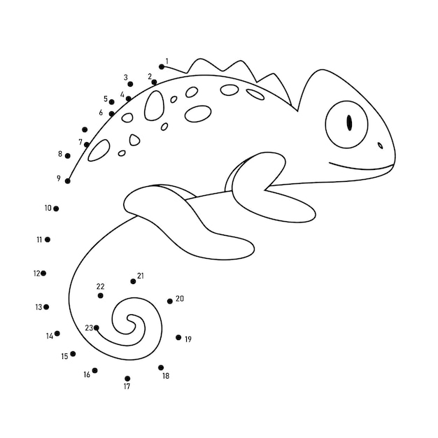 Vector animal dot to dot for kids