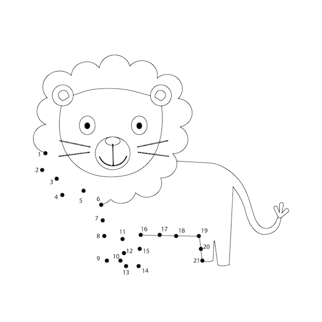 Animal dot to dot for kids