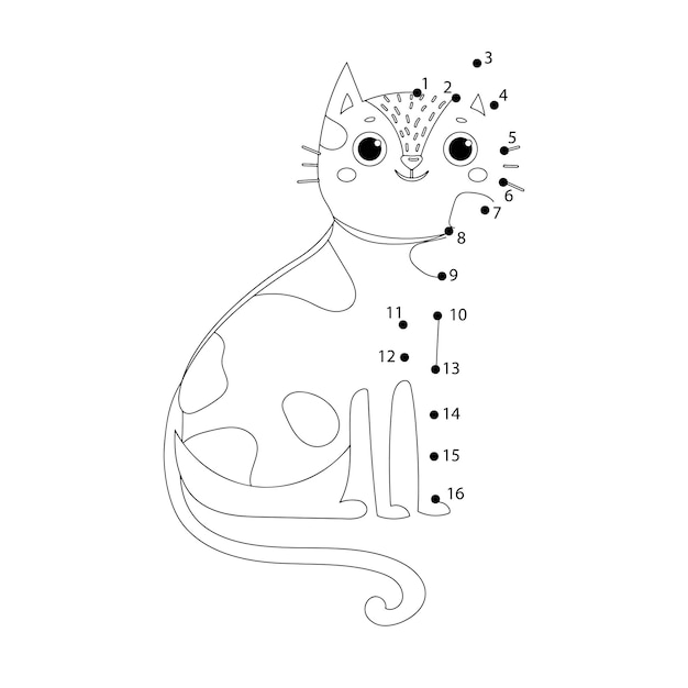 Animal dot to dot for kids