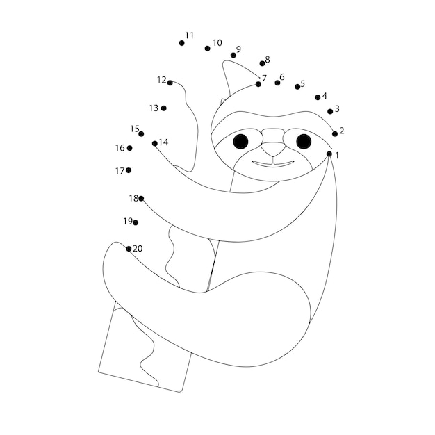 Animal dot to dot for kids