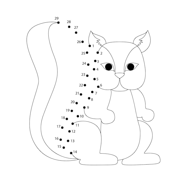 Animal dot to dot for kids