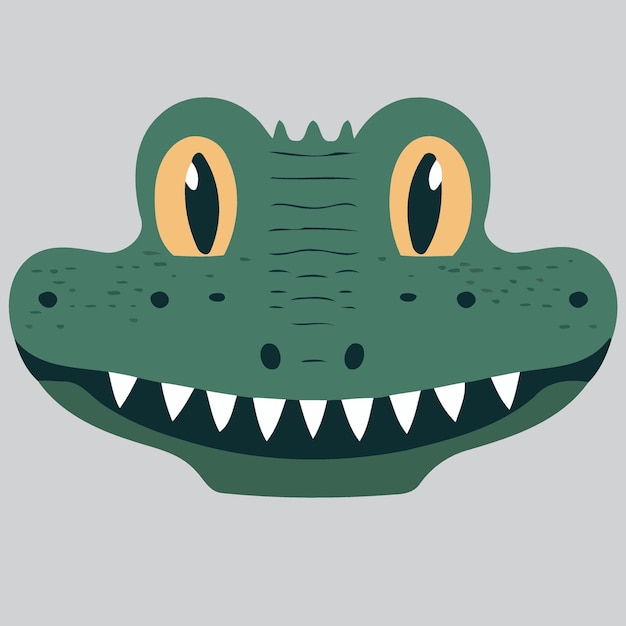 Vector animal face reptile crocodile