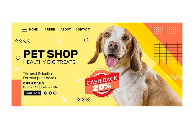 Animal food landing page