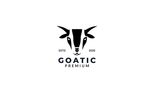 Animal goat or sheep head modern logo design icon