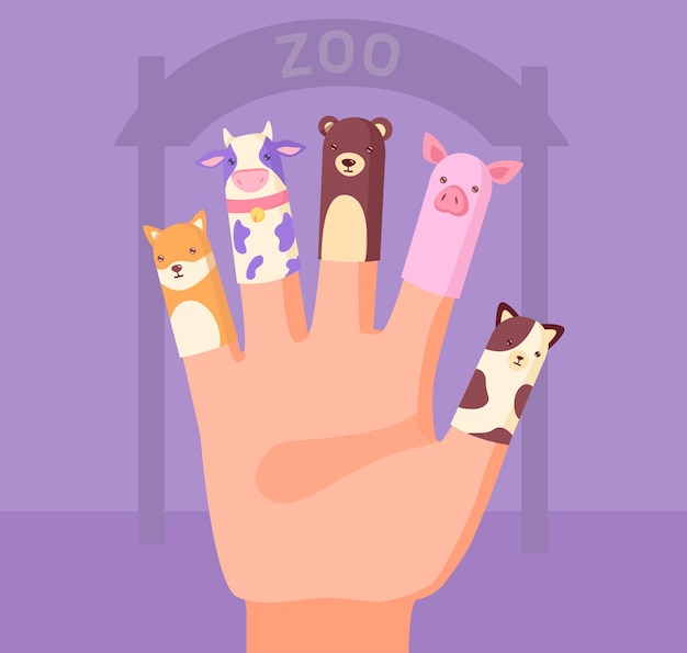 Vector animal in hand