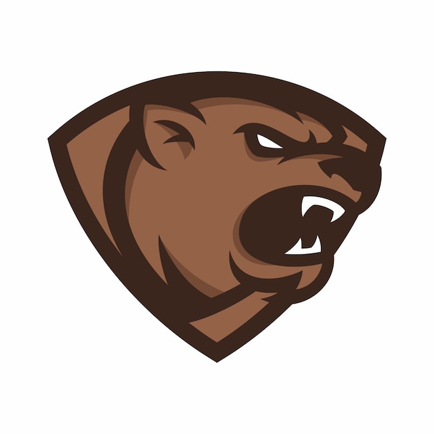 Animal Head - Bear - vector logo/icon illustration mascot