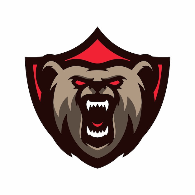 Animal Head - Bear - vector logo/icon illustration mascot