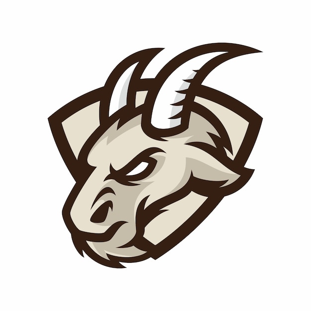 Animal Head - goat - vector logo/icon illustration mascot