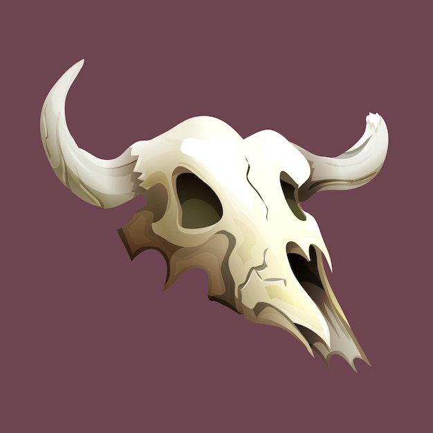 Vector animal head skeleton vector design