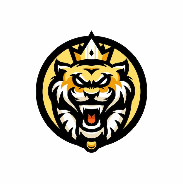 Testa di animale - tigre - logo di vettore / mascotte dell'illustrazione dell'icona