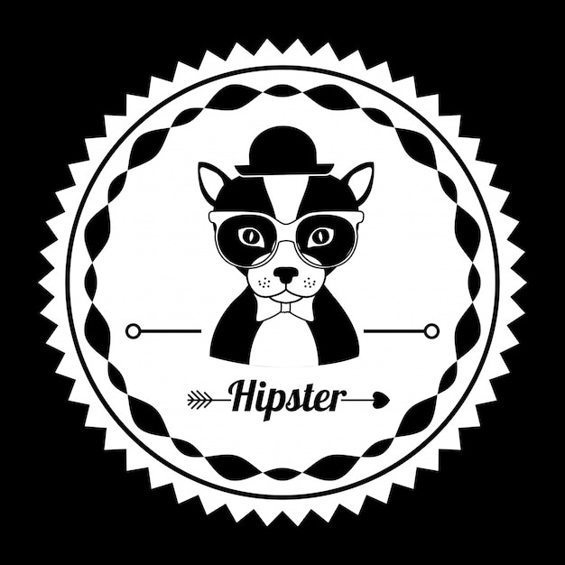 Vettore design di animali hipster